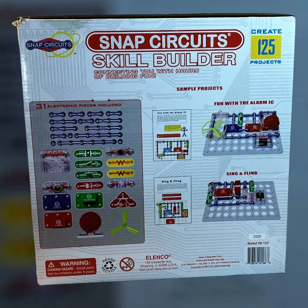 Snap Circuits Skill Builder, 125 STEM Projects, Sounds & Aerial Stunts, 8+